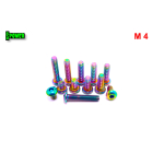 M4 TĘCZOWE TYTANOWE ŚRUBY GRADE 2 ISO 7380